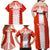 Custom Tonga Rugby Family Matching Off Shoulder Maxi Dress and Hawaiian Shirt Ikale Tahi Ngatu Tribal Pattern LT03