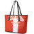 Custom Tonga Rugby Leather Tote Bag Ikale Tahi Ngatu Tribal Pattern