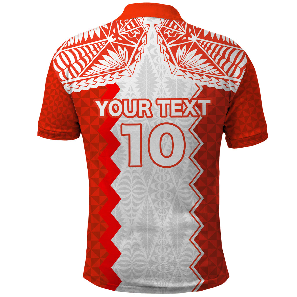 Custom Tonga Rugby Polo Shirt Ikale Tahi Ngatu Tribal Pattern LT03