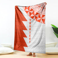 Custom Tonga Rugby Blanket Ikale Tahi Ngatu Tribal Pattern Half Style