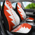 Custom Tonga Rugby Car Seat Cover Ikale Tahi Ngatu Tribal Pattern Half Style