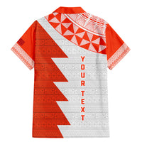 Custom Tonga Rugby Family Matching Mermaid Dress and Hawaiian Shirt Ikale Tahi Ngatu Tribal Pattern Half Style LT03 - Polynesian Pride
