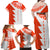 Custom Tonga Rugby Family Matching Off Shoulder Maxi Dress and Hawaiian Shirt Ikale Tahi Ngatu Tribal Pattern Half Style LT03