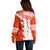 Custom Tonga Rugby Off Shoulder Sweater Ikale Tahi Ngatu Tribal Pattern Half Style LT03