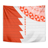 Custom Tonga Rugby Tapestry Ikale Tahi Ngatu Tribal Pattern Half Style