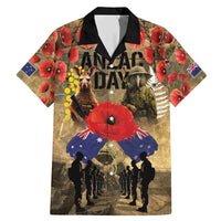 Australia and New Zealand ANZAC Day Family Matching Mermaid Dress and Hawaiian Shirt Kangaroo and Kiwi Bird Soldier-Honor and Remember Vintage Style