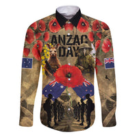 Australia and New Zealand ANZAC Day Family Matching Mermaid Dress and Hawaiian Shirt Kangaroo and Kiwi Bird Soldier-Honor and Remember Vintage Style