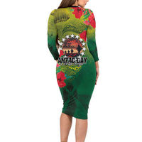 Cook Islands ANDAC Day Family Matching Long Sleeve Bodycon Dress and Hawaiian Shirt Honor and Remember Soliders-Forever in My Thoughts Grunge Style LT03 - Polynesian Pride