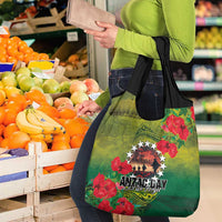 Cook Islands ANDAC Day Grocery Bag Honor and Remember Soliders-Forever in My Thoughts Grunge Style