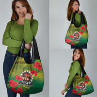 Cook Islands ANDAC Day Grocery Bag Honor and Remember Soliders-Forever in My Thoughts Grunge Style