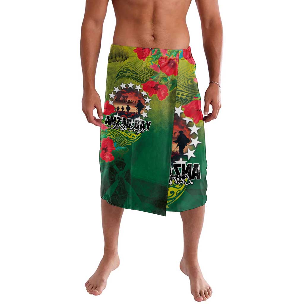 Cook Islands ANDAC Day Lavalava Honor and Remember Soliders-Forever in My Thoughts Grunge Style