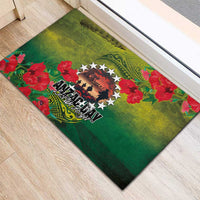 Cook Islands ANDAC Day Rubber Doormat Honor and Remember Soliders-Forever in My Thoughts Grunge Style LT03 - Polynesian Pride