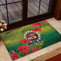 Cook Islands ANDAC Day Rubber Doormat Honor and Remember Soliders-Forever in My Thoughts Grunge Style LT03 - Polynesian Pride