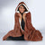 Chamorro Biba Guam Hooded Blanket Latte Stone Tribal and Hibiscus Flower Tapa Pattern