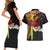 Papua New Guinea Remembrance Day Couples Matching Short Sleeve Bodycon Dress and Hawaiian Shirt Bird of Paradise Plumeria Flower and Polynesian Pattern