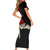 Papua New Guinea Remembrance Day Family Matching Short Sleeve Bodycon Dress and Hawaiian Shirt Bird of Paradise Plumeria Flower and Polynesian Pattern