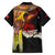 Papua New Guinea Remembrance Day Hawaiian Shirt Bird of Paradise Plumeria Flower and Polynesian Pattern