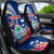 Personalised Guam Liberation Car Seat Cover Latte Stone and Guahan Seal Jungle Flower