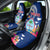 Personalised Guam Liberation Car Seat Cover Latte Stone and Guahan Seal Jungle Flower