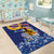 Hawaii King Kamehameha Day Area Rug Lei Sea Waves Polynesian Tapa Pattern