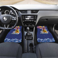 Hawaii King Kamehameha Day Car Mats Lei Sea Waves Polynesian Tapa Pattern