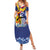 Hawaii King Kamehameha Day Summer Maxi Dress Lei Sea Waves Polynesian Tapa Pattern
