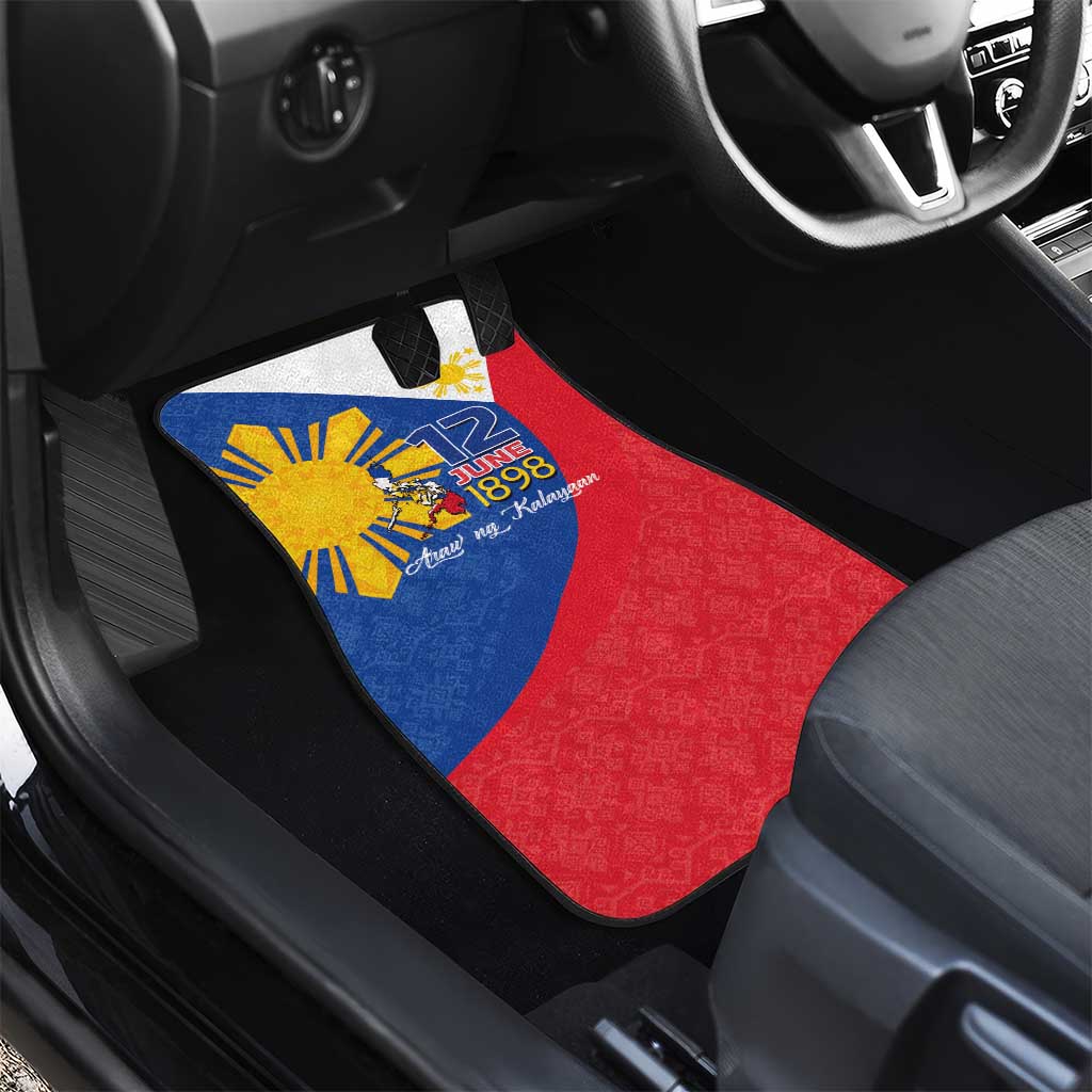 Philippines Independence Day Car Mats Araw ng Kalayaan Polynesian Sun and YAKAN Pattern