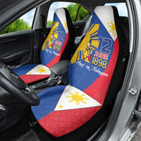 Philippines Independence Day Car Seat Cover Araw ng Kalayaan Polynesian Sun and YAKAN Pattern