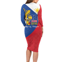 Philippines Independence Day Family Matching Long Sleeve Bodycon Dress and Hawaiian Shirt Araw ng Kalayaan Polynesian Sun and YAKAN Pattern