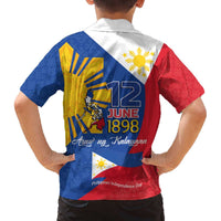 Philippines Independence Day Family Matching Off The Shoulder Long Sleeve Dress and Hawaiian Shirt Araw ng Kalayaan Polynesian Sun and YAKAN Pattern LT03 - Polynesian Pride