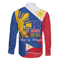 Philippines Independence Day Family Matching Off The Shoulder Long Sleeve Dress and Hawaiian Shirt Araw ng Kalayaan Polynesian Sun and YAKAN Pattern LT03 - Polynesian Pride
