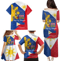 Philippines Independence Day Family Matching Puletasi and Hawaiian Shirt Araw ng Kalayaan Polynesian Sun and YAKAN Pattern