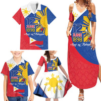Philippines Independence Day Family Matching Summer Maxi Dress and Hawaiian Shirt Araw ng Kalayaan Polynesian Sun and YAKAN Pattern LT03 - Polynesian Pride