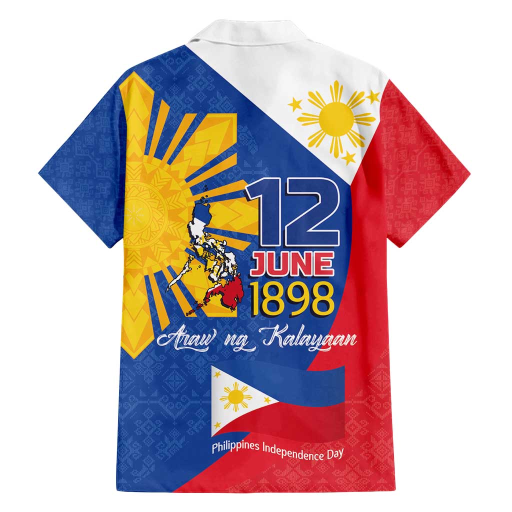 Philippines Independence Day Family Matching Summer Maxi Dress and Hawaiian Shirt Araw ng Kalayaan Polynesian Sun and YAKAN Pattern LT03 - Polynesian Pride