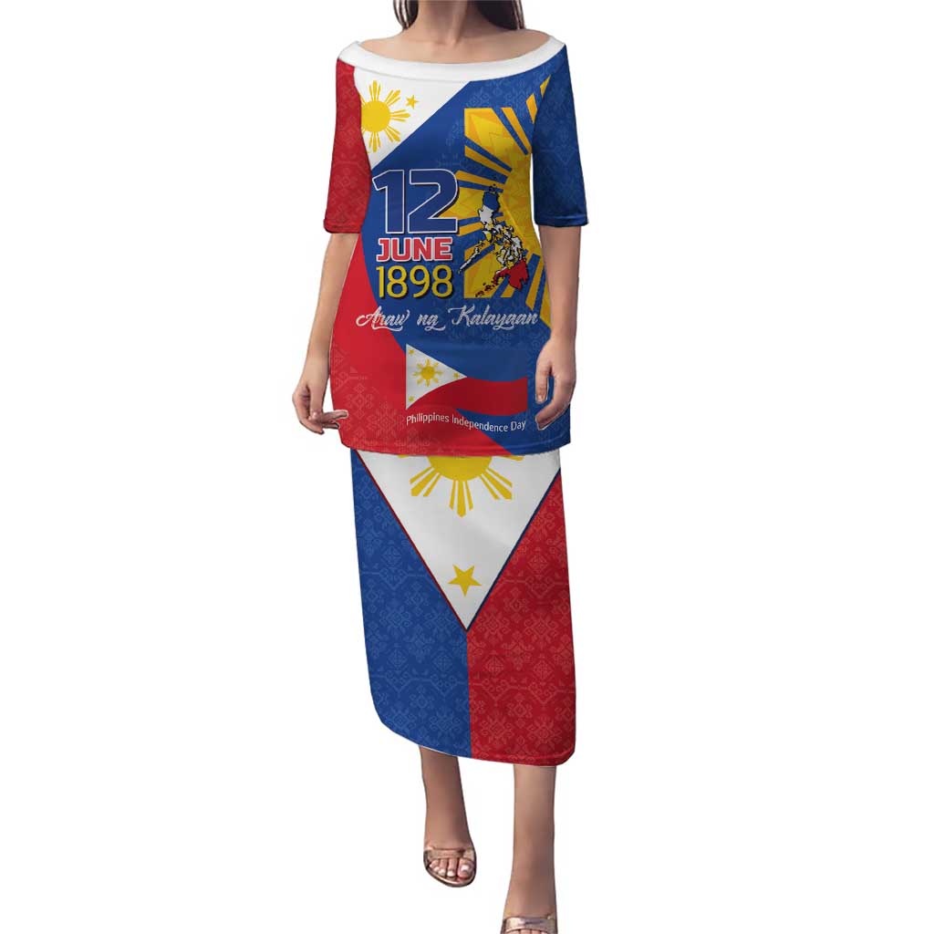 Philippines Independence Day Puletasi Araw ng Kalayaan Polynesian Sun and YAKAN Pattern