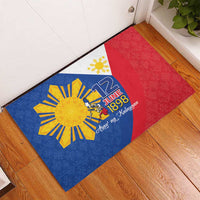 Philippines Independence Day Rubber Doormat Araw ng Kalayaan Polynesian Sun and YAKAN Pattern