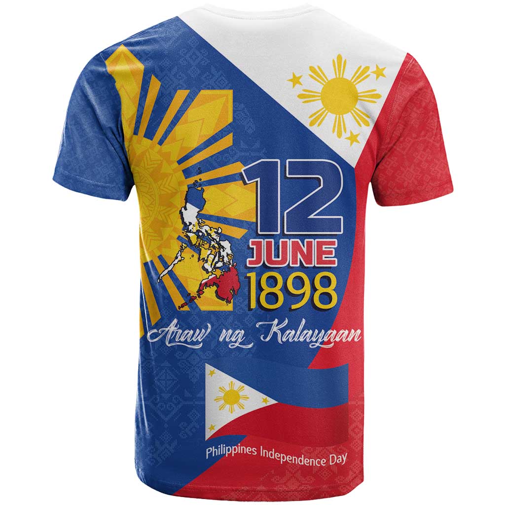 Philippines Independence Day T Shirt Araw ng Kalayaan Polynesian Sun and YAKAN Pattern