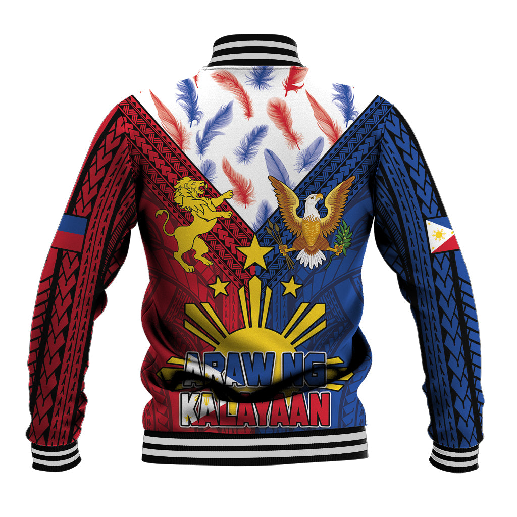 Philippines Independence Day 126th Anniversary Baseball Jacket Polynesian Pattern National Flag Style