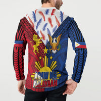 Philippines Independence Day 126th Anniversary Button Sweatshirt Polynesian Pattern National Flag Style
