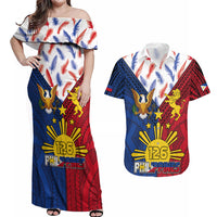 Philippines Independence Day 126th Anniversary Couples Matching Off Shoulder Maxi Dress and Hawaiian Shirt Polynesian Pattern National Flag Style LT03 Red - Polynesian Pride