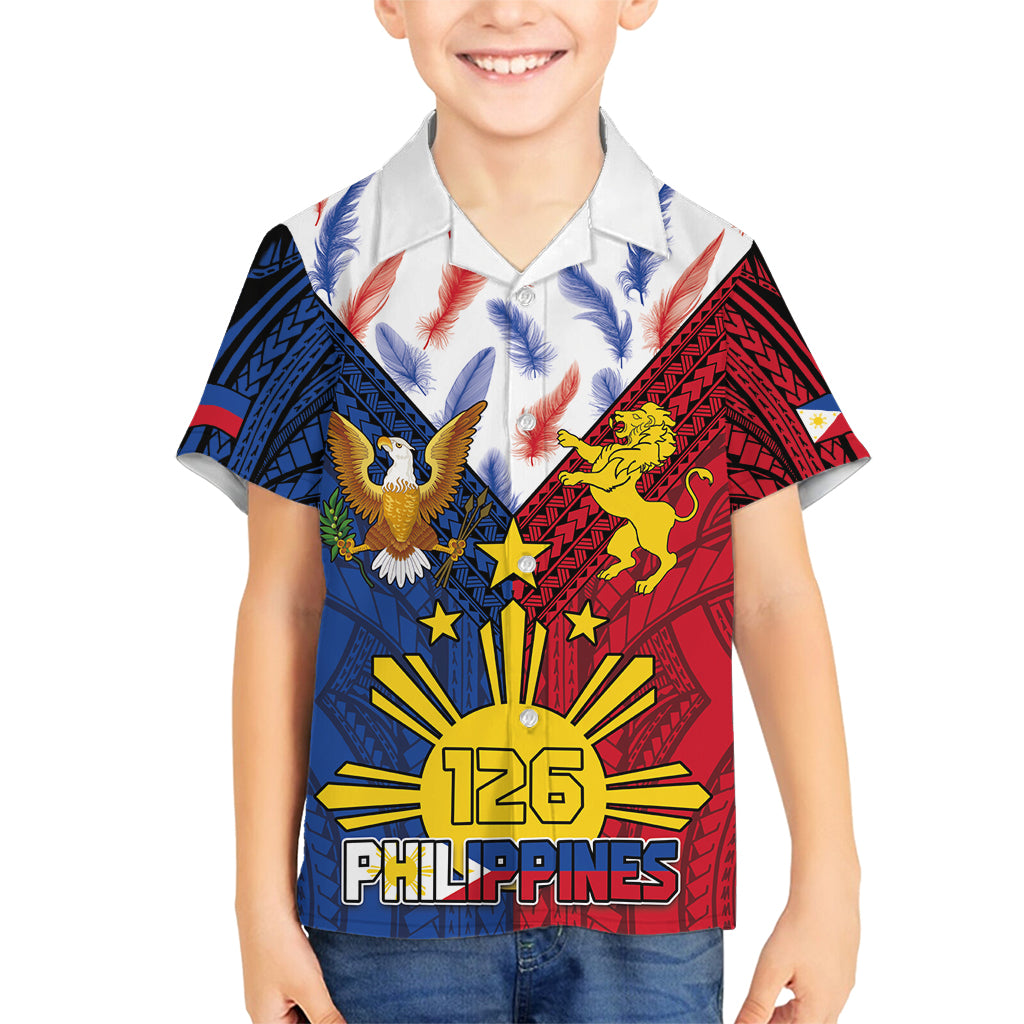 Philippines Independence Day 126th Anniversary Family Matching Tank Maxi Dress and Hawaiian Shirt Polynesian Pattern National Flag Style