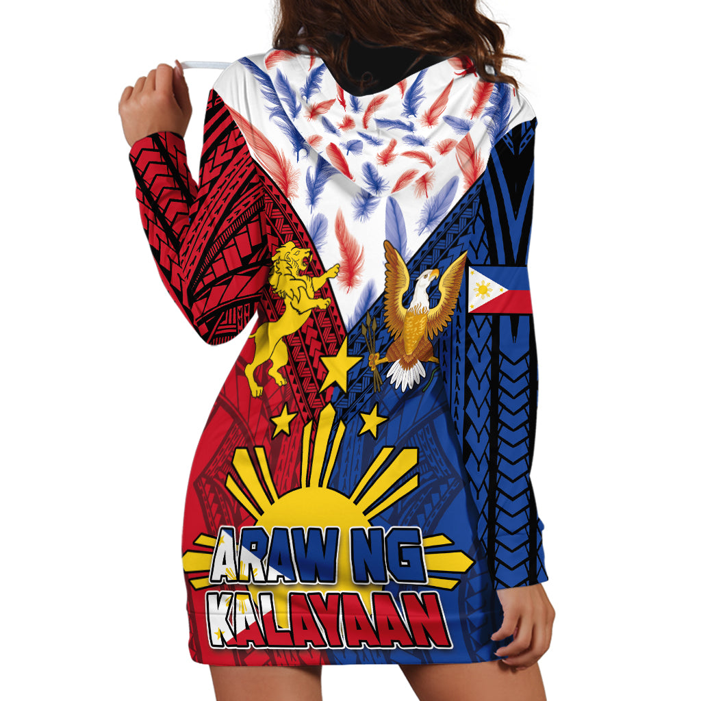 Philippines Independence Day 126th Anniversary Hoodie Dress Polynesian Pattern National Flag Style