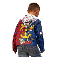 Philippines Independence Day 126th Anniversary Kid Hoodie Polynesian Pattern National Flag Style