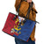 Philippines Independence Day 126th Anniversary Leather Tote Bag Polynesian Pattern National Flag Style