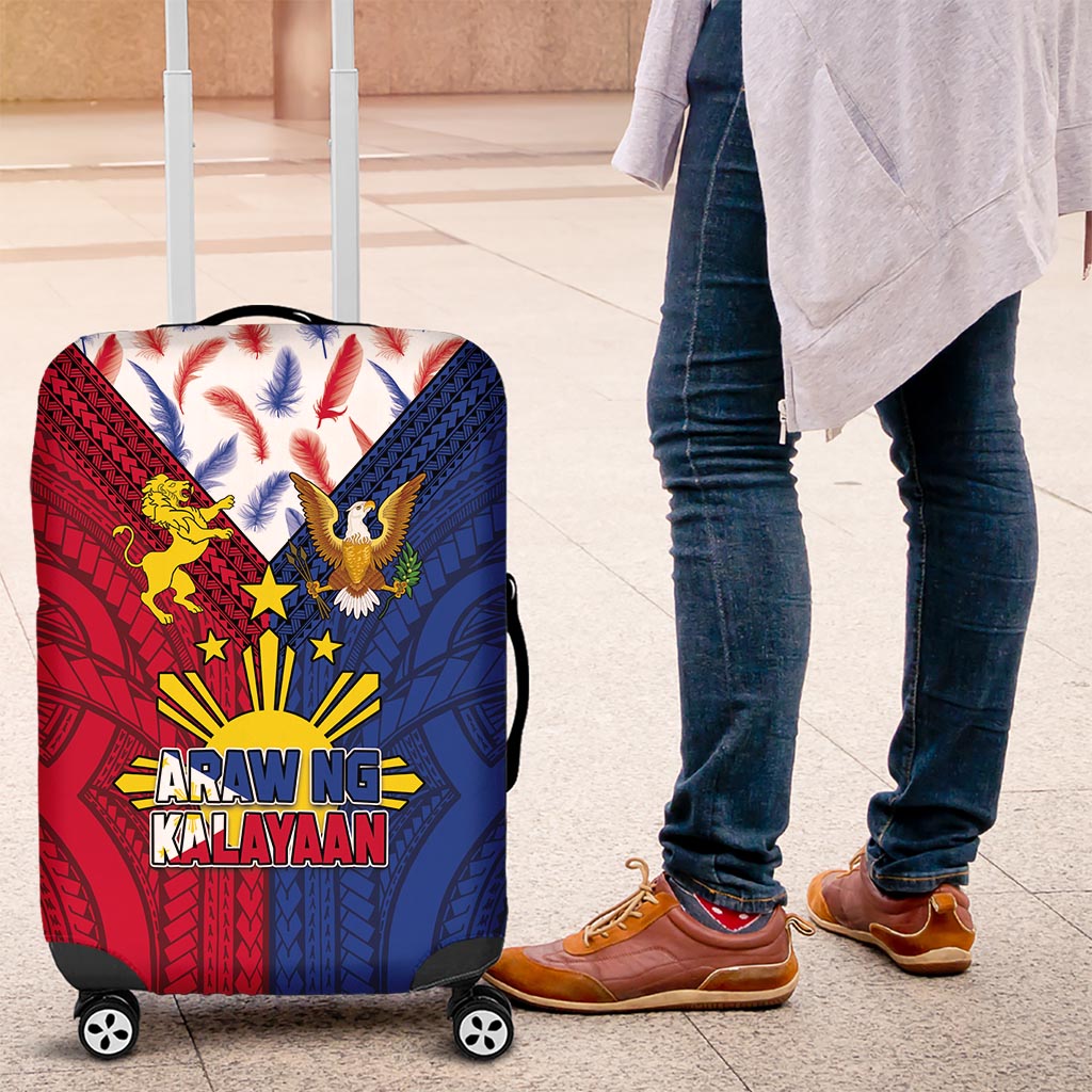 Philippines Independence Day 126th Anniversary Luggage Cover Polynesian Pattern National Flag Style