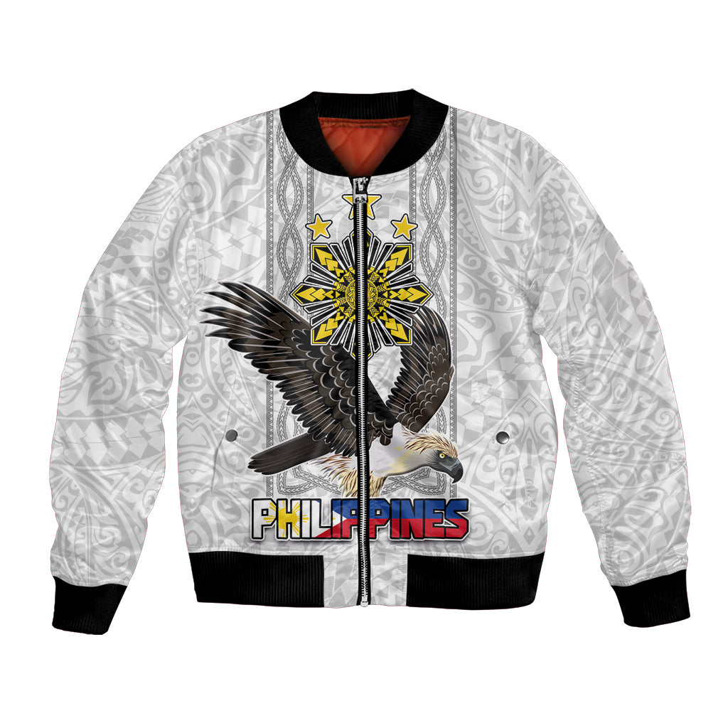 Philippines Eagle Week Bomber Jacket Polynesian Pattern Barong Style