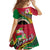 Vanuatu Tribal Boar Tusk Family Matching Long Sleeve Bodycon Dress and Hawaiian Shirt Tropical Plants with Namele and Melanesian Pattern