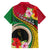 Vanuatu Tribal Boar Tusk Family Matching Long Sleeve Bodycon Dress and Hawaiian Shirt Tropical Plants with Namele and Melanesian Pattern