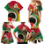 Vanuatu Tribal Boar Tusk Family Matching Mermaid Dress and Hawaiian Shirt Tropical Plants with Namele and Melanesian Pattern