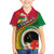 Vanuatu Tribal Boar Tusk Family Matching Tank Maxi Dress and Hawaiian Shirt Tropical Plants with Namele and Melanesian Pattern